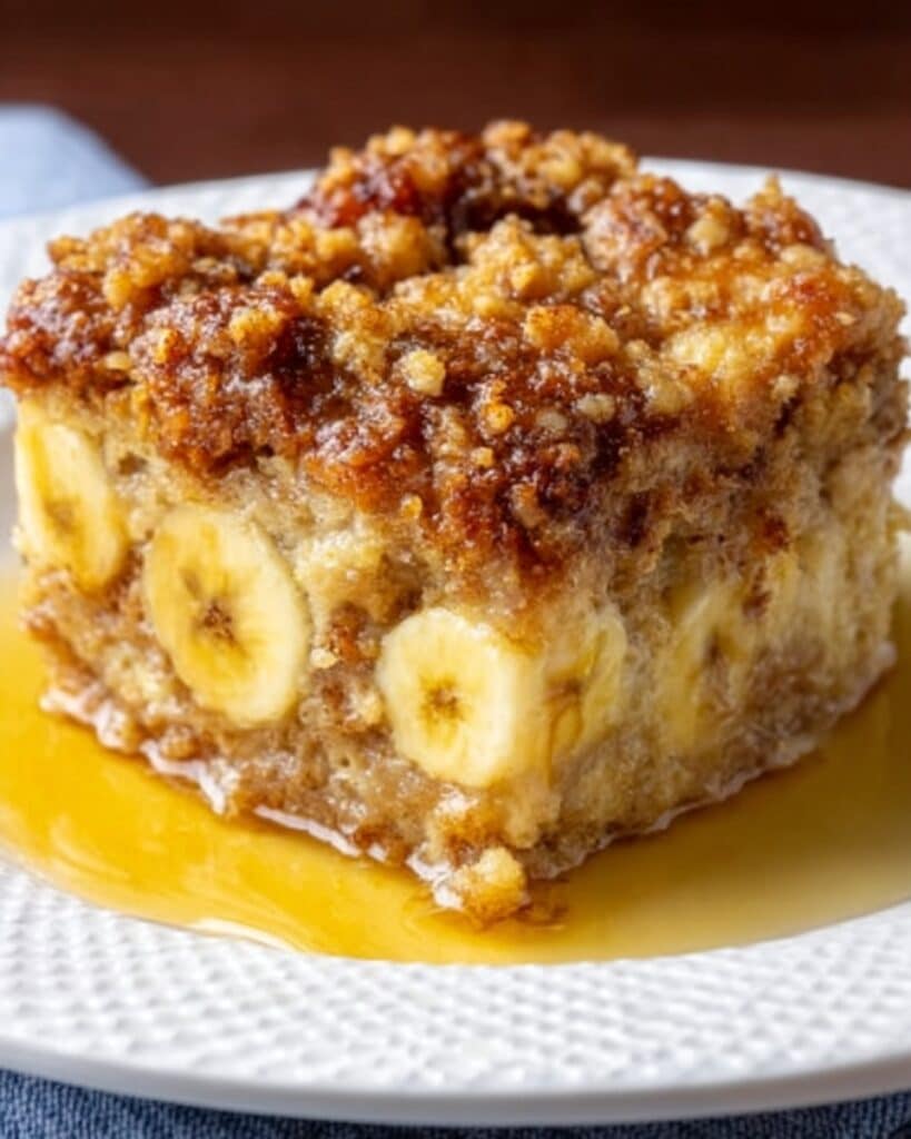 Overnight Baked Banana French Toast Casserole Recipe