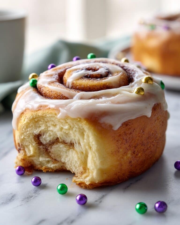 Classic Mardi Gras King Cake with Cream Cheese Filling Recipe