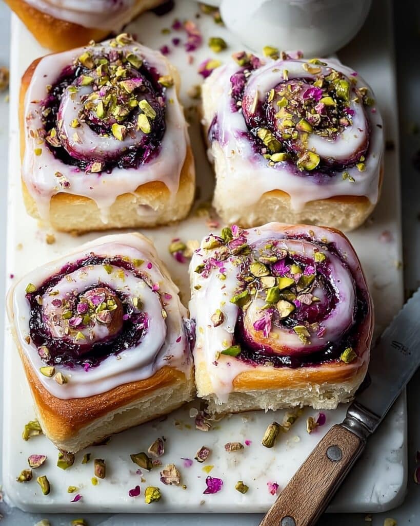 Edd Kimber’s Raspberry and Rose Cheesecake Buns Recipe