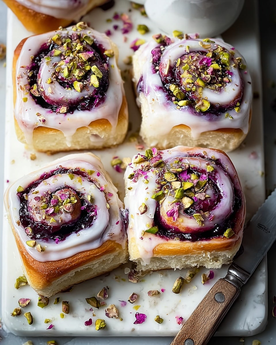 Edd Kimber’s Raspberry and Rose Cheesecake Buns Recipe