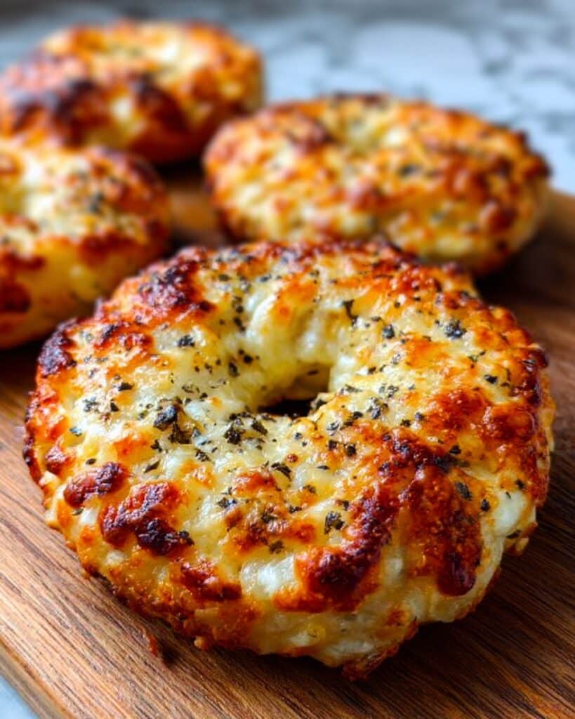 Garlic-Parmesan Cottage Cheese Bagels Recipe