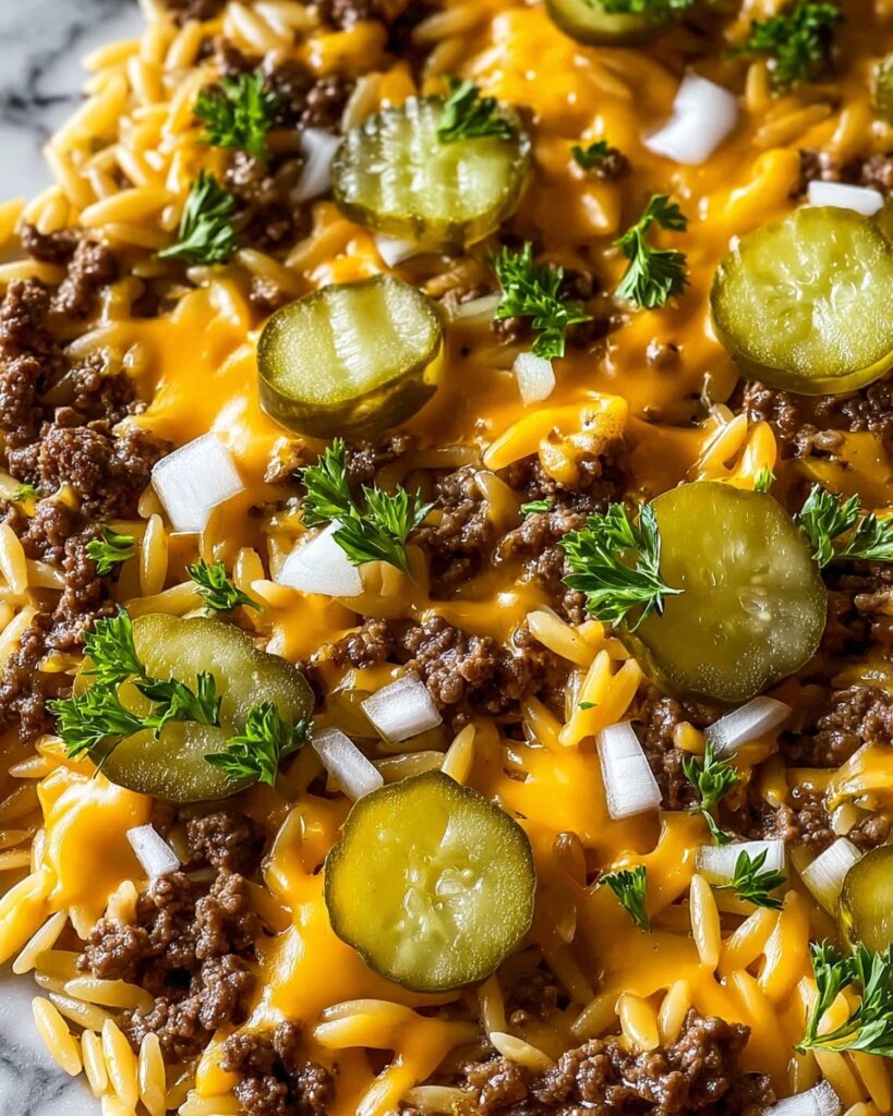 Cheeseburger Orzo Recipe