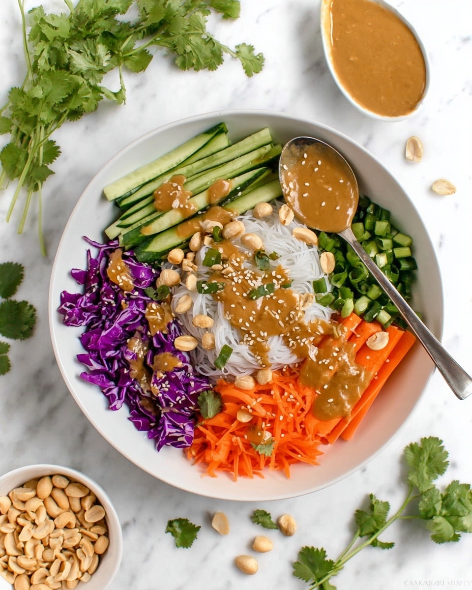 Spring Roll Bowl with Peanut Sauce Recipe