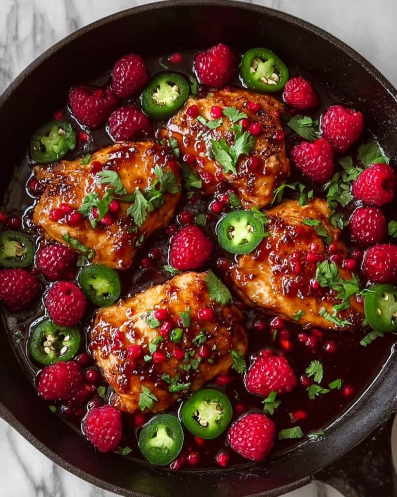 Sweet and Spicy Jalapeno Raspberry Chicken in Just 25 Minutes Recipe