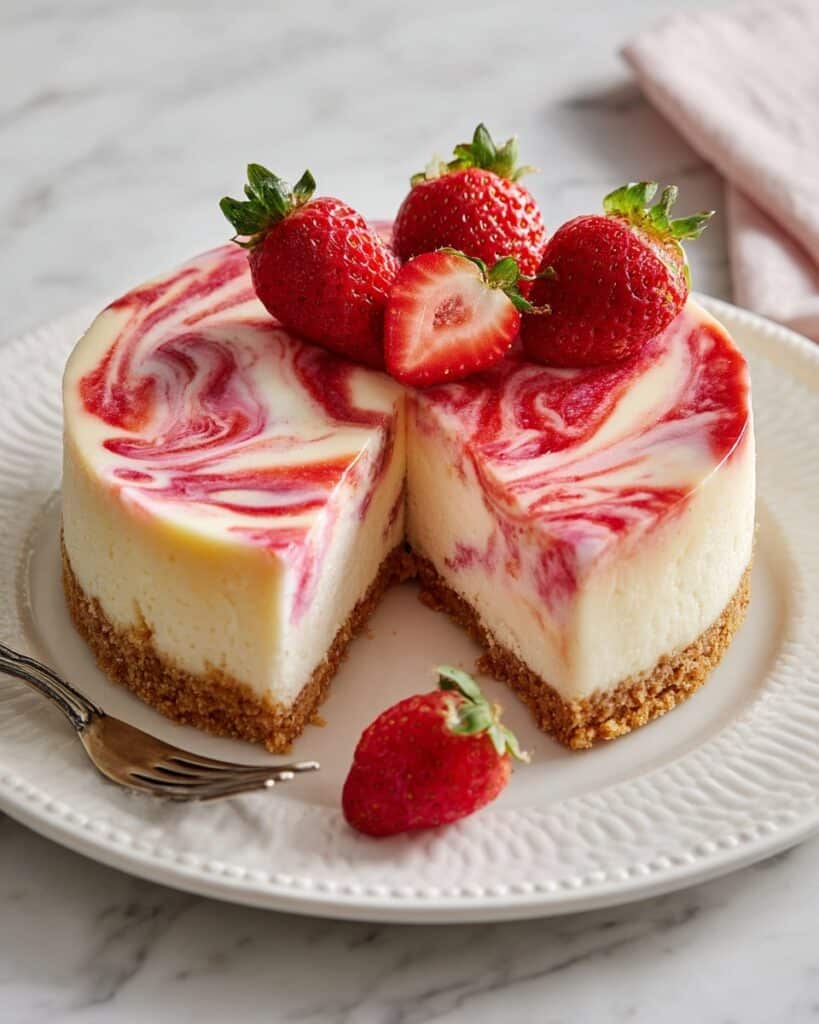 Strawberry Swirl Cheesecake Recipe
