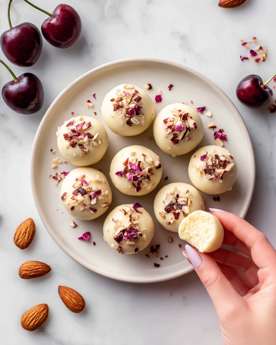 Cranberry Pistachio White Chocolate Truffles Recipe