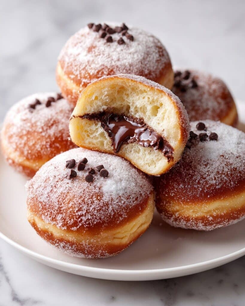 Nutella Stuffed Donuts Recipe