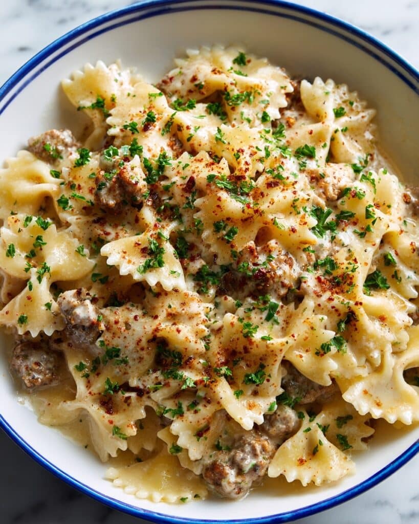 Cajun Cream Cheese Alfredo Bowties Recipe