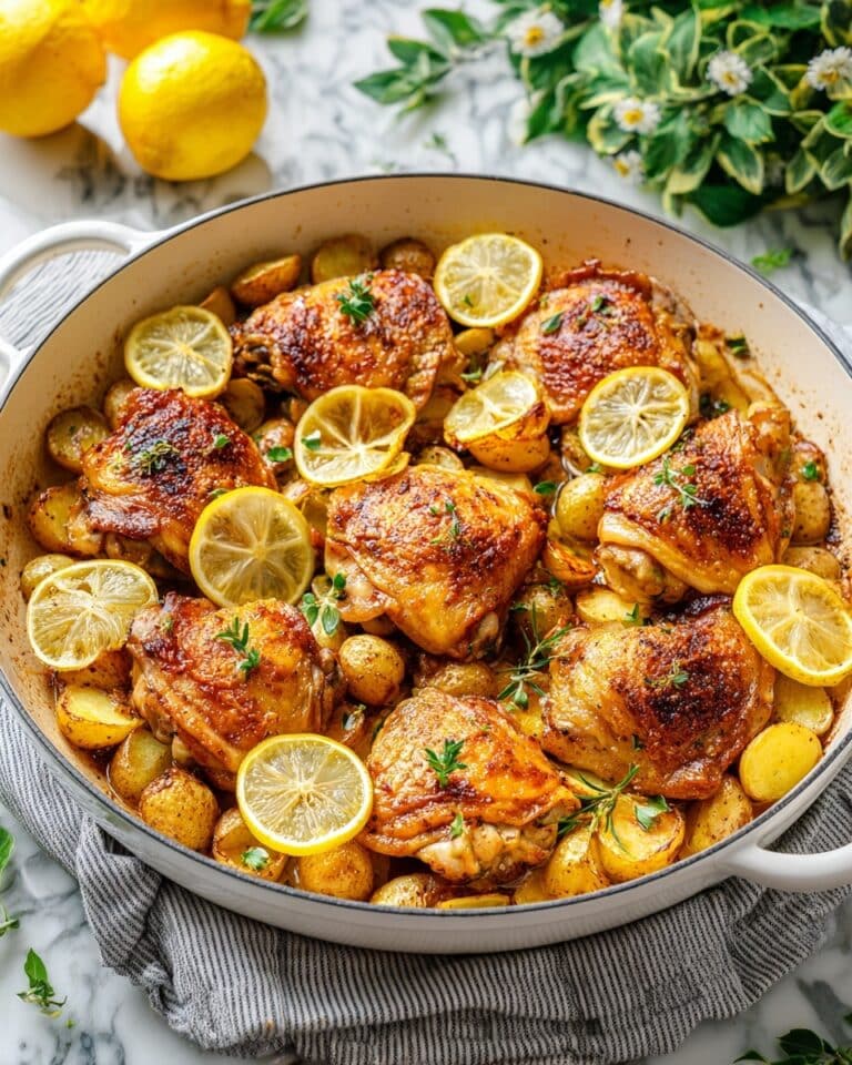 Lemon Herb Chicken and Potatoes Recipe