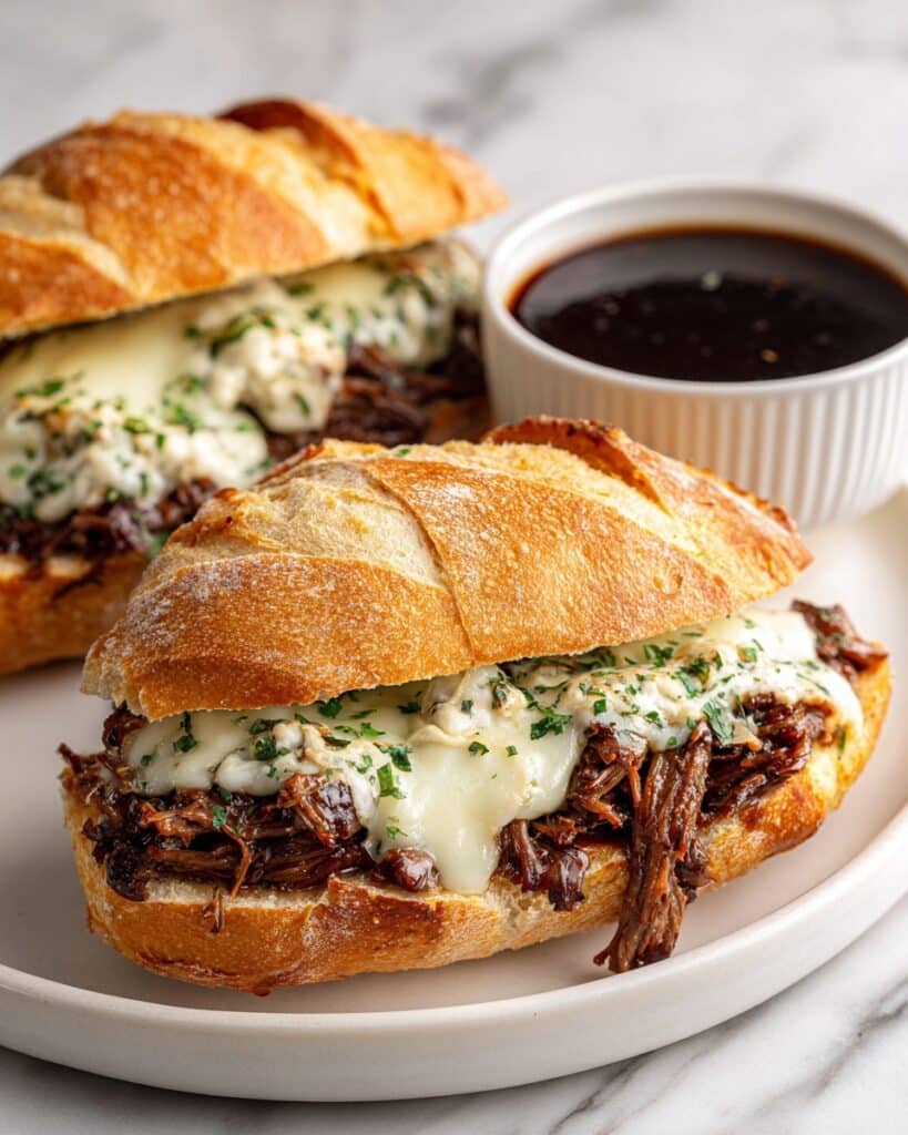 Crockpot French Dip Sandwiches Recipe