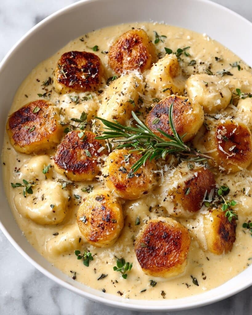 Millionaire Gnocchi with Creamy Parmesan Sauce Recipe