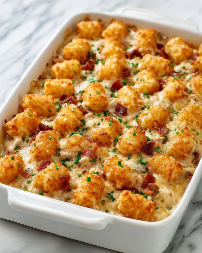 Cracked Out Chicken Tater Tot Casserole Recipe