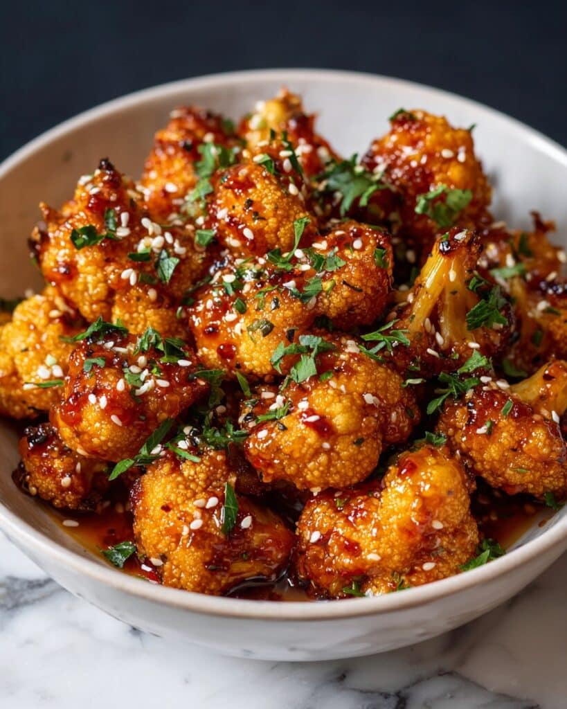 Crispy Air Fryer Sesame Cauliflower Recipe