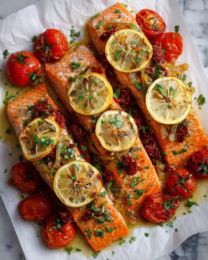 Mediterranean Salmon in Parchment Paper Recipe