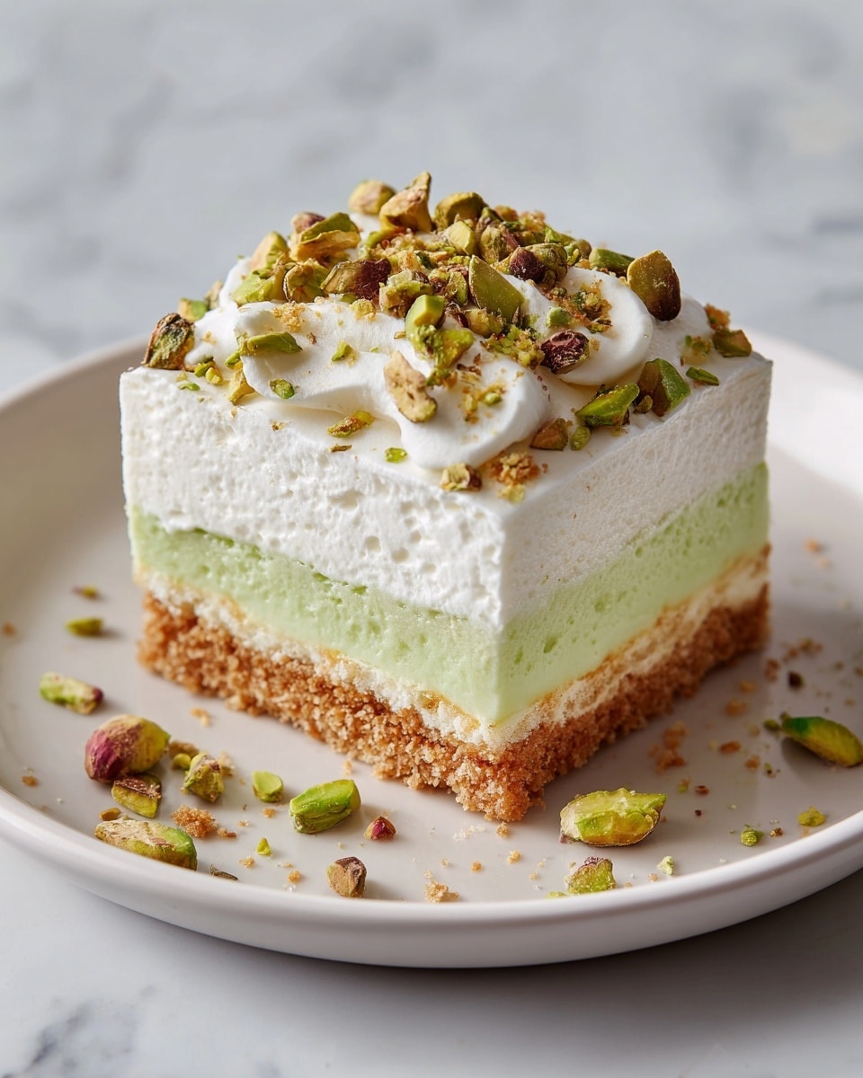 Easy Pistachio Lush Dessert – No Bake Layered Pistachio Dessert Recipe