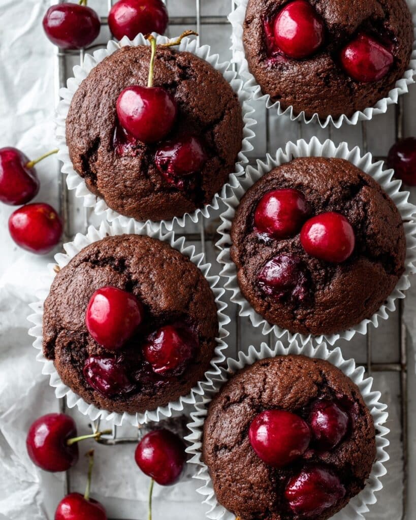 Chocolate Cherry Muffins Recipe