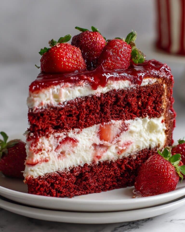 Easy Red Velvet Strawberry Cheesecake Recipe