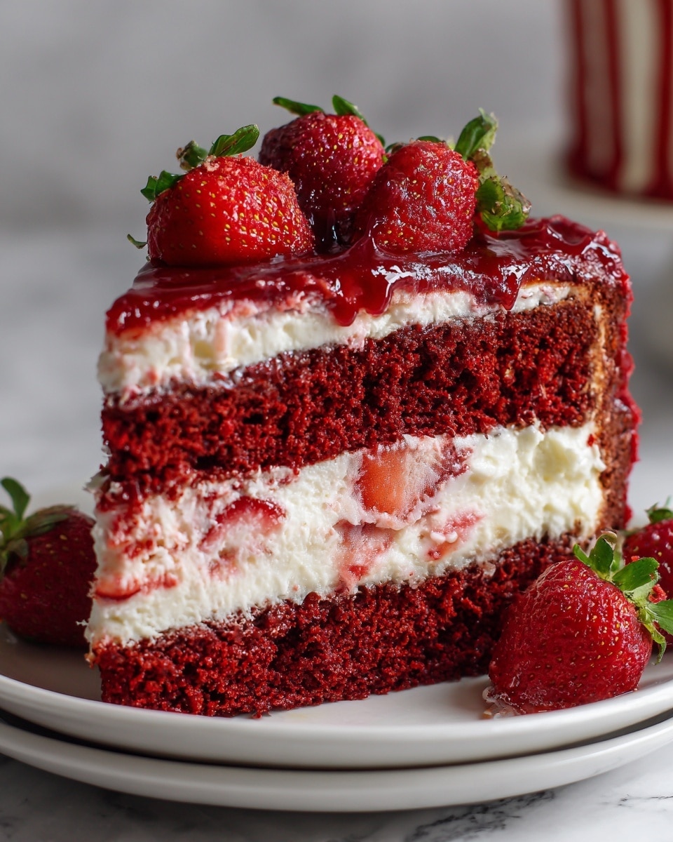 Easy Red Velvet Strawberry Cheesecake Recipe