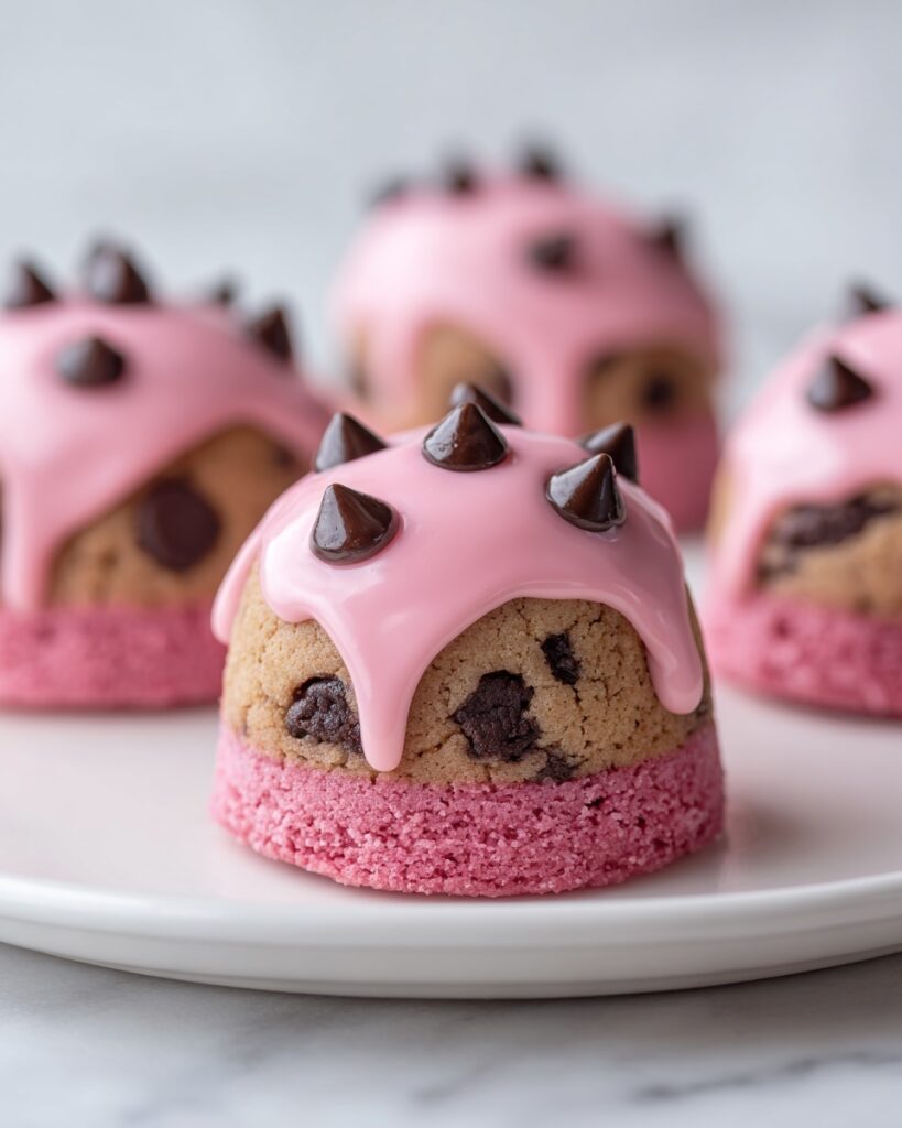Pink Chocolate Chip Cookie Dough Brownie Bites Recipe