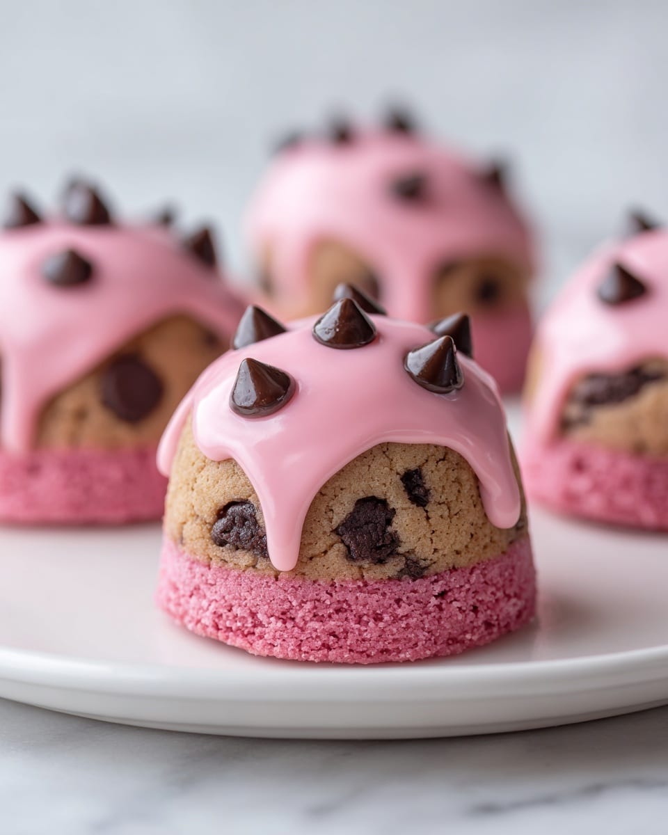 Pink Chocolate Chip Cookie Dough Brownie Bites Recipe