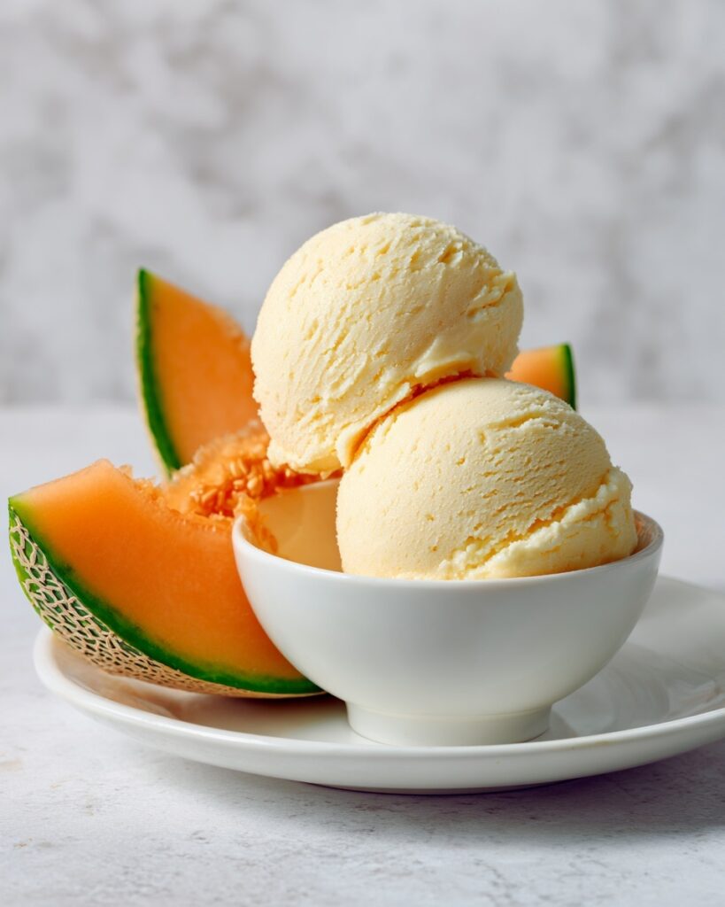 Cantaloupe Sea Salt Ice Cream Recipe