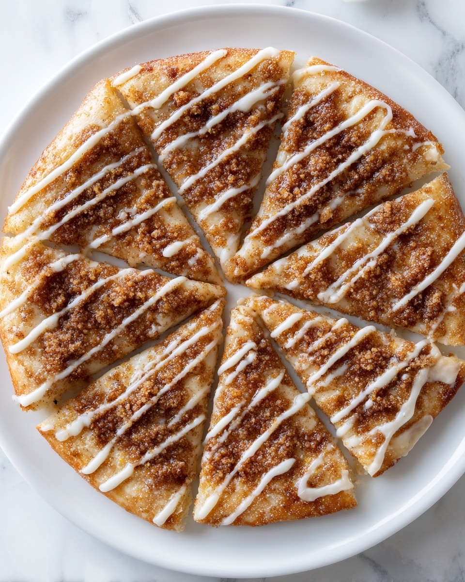 Cinnamon Sugar Crumble Pizza with Vanilla Glaze Recipe