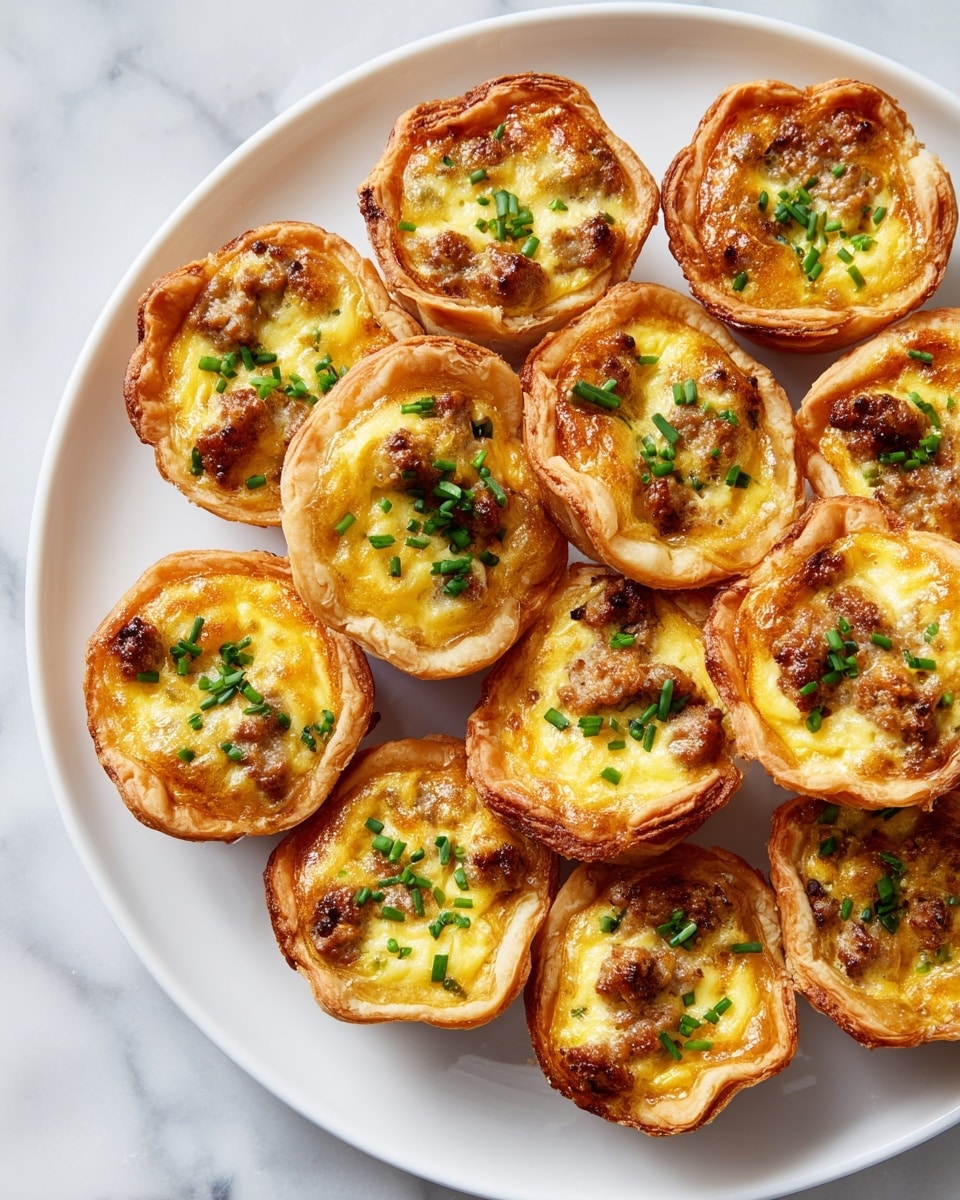 Crustless Mini Sausage & Cheese Quiche Bites Recipe