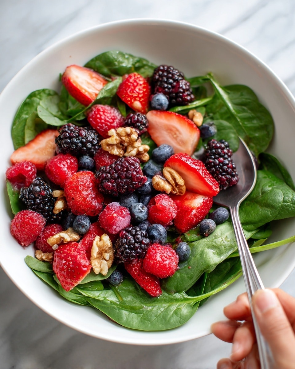 Fresh Summer Berry Spinach Salad Recipe
