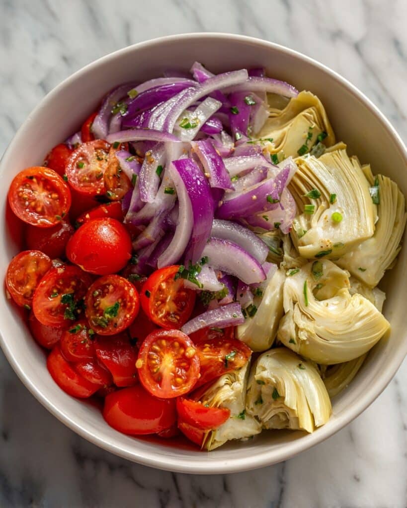 Tuscan Artichoke Tomato Salad Recipe