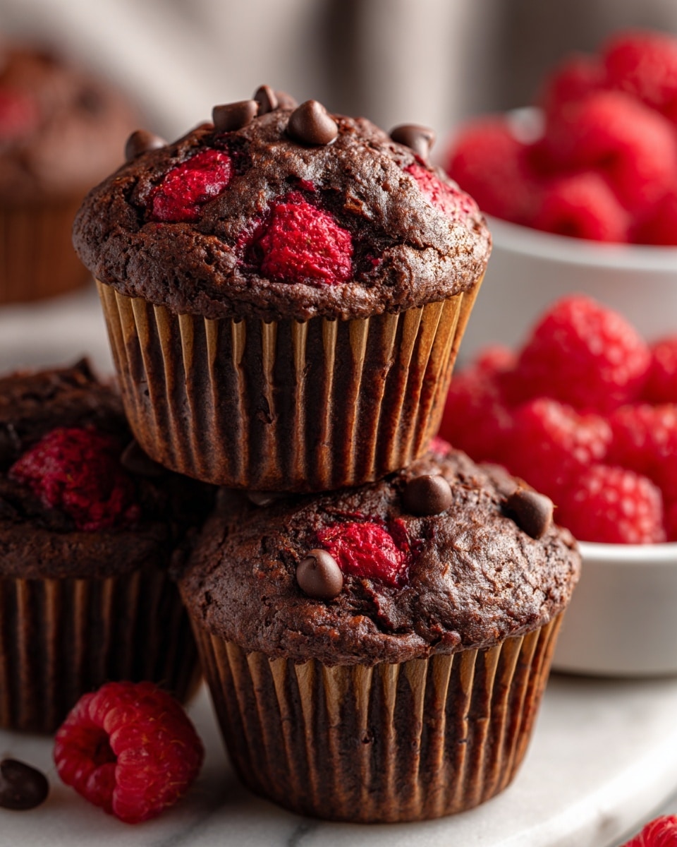 Feel-Good Chocolate Raspberry Muffins Recipe