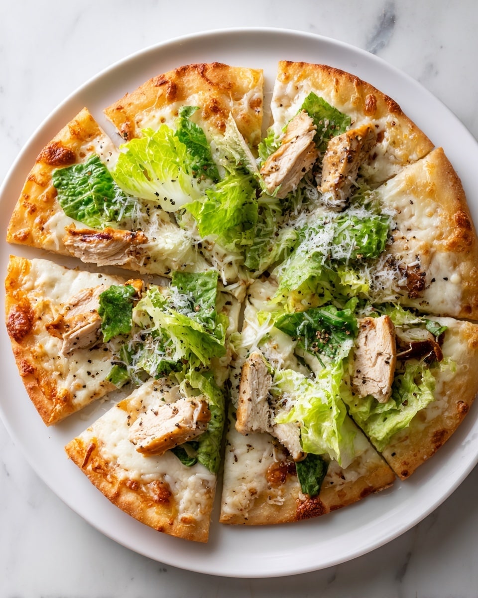 Chicken Caesar Salad Pizza Recipe