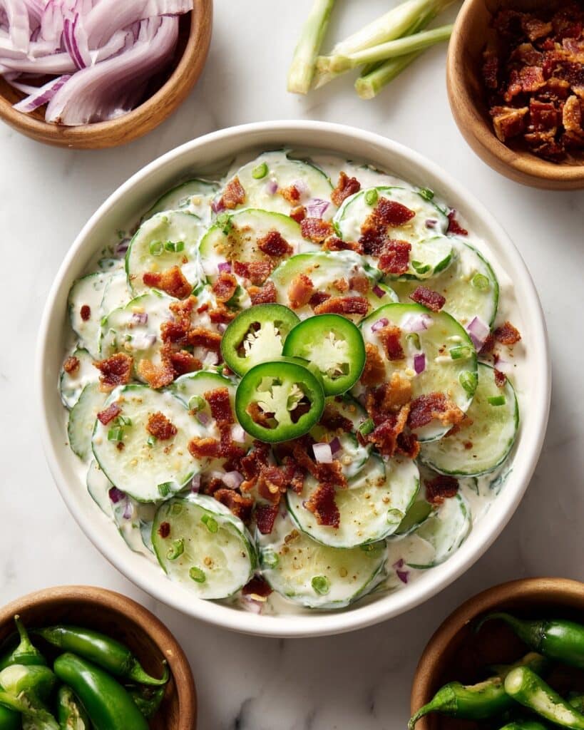 Jalapeño Popper Cucumber Salad Recipe