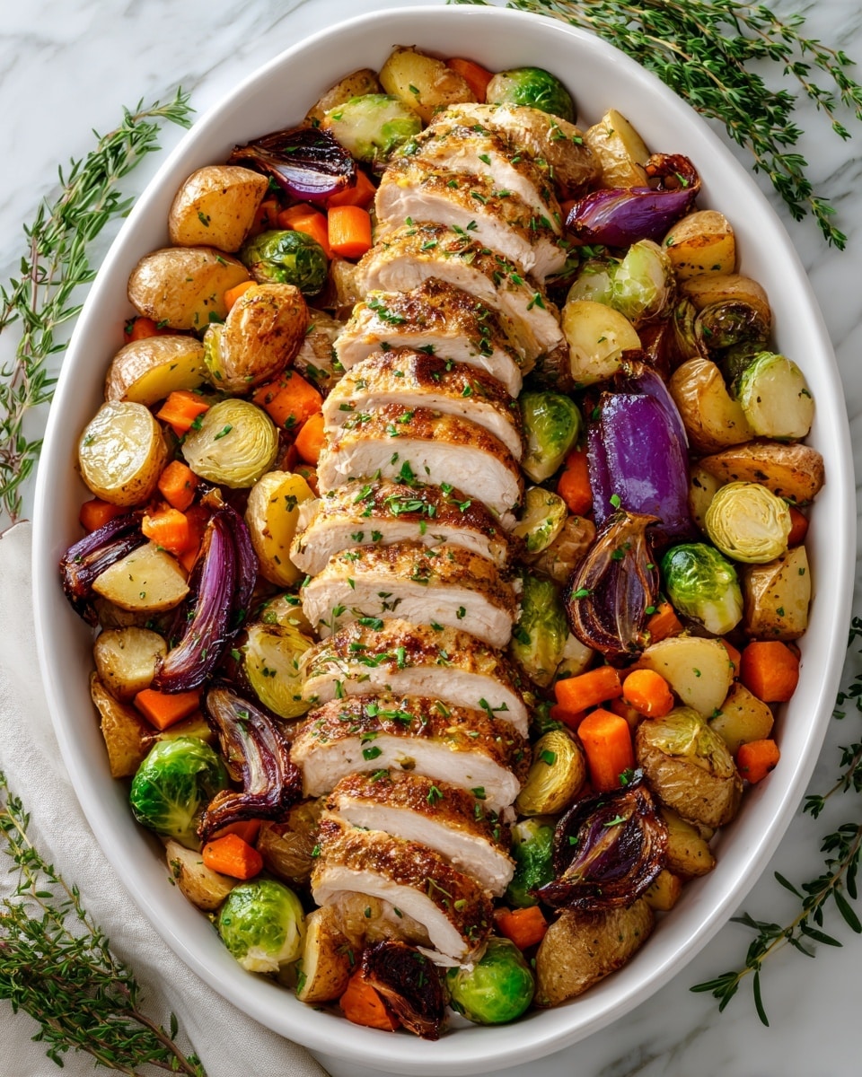 Baked Apple Cider Pork Tenderloin with Roasted Vegetables Recipe