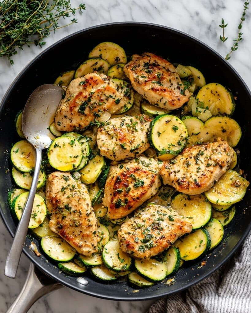 Garlic Butter Chicken and Zucchini Skillet Recipe