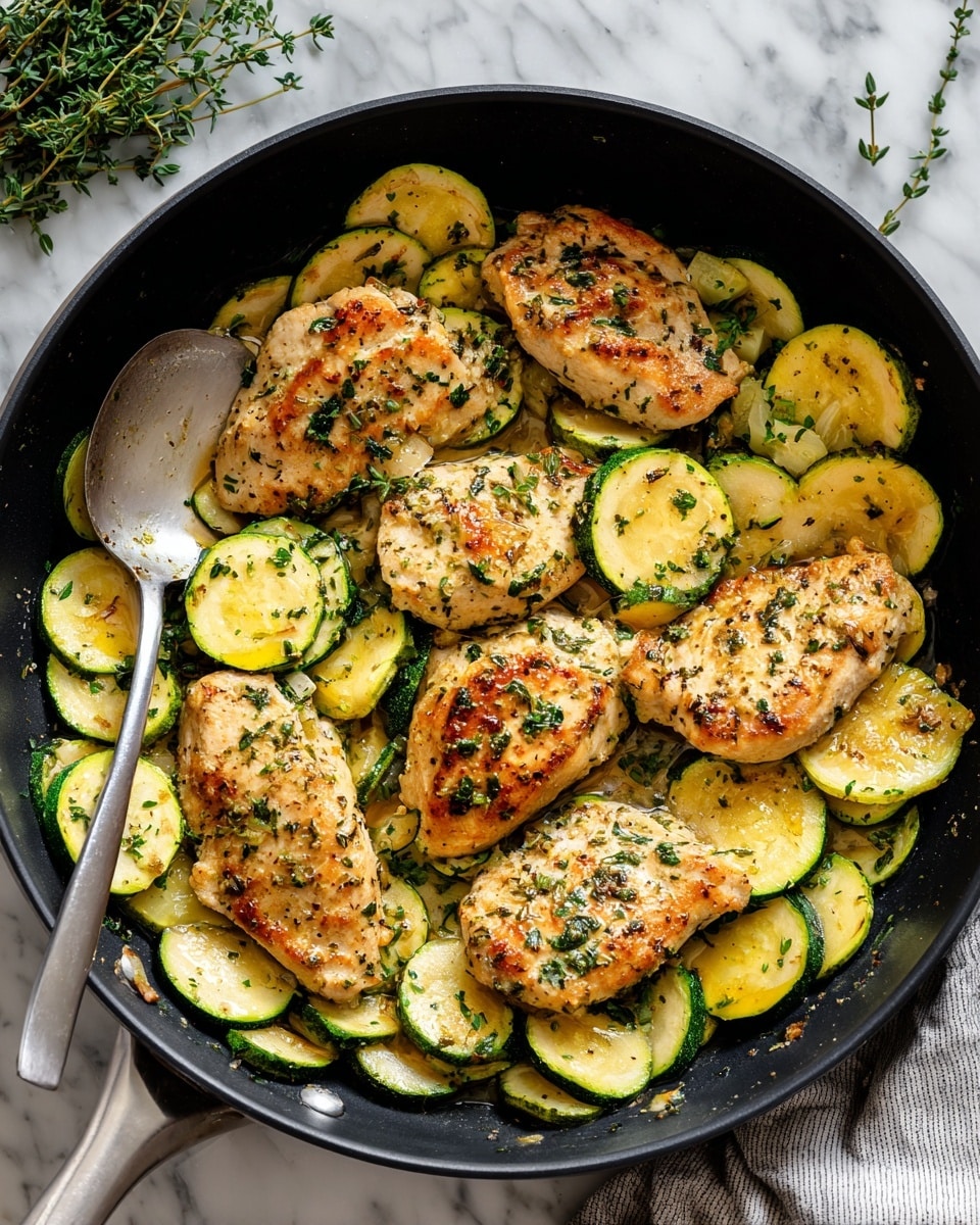 Garlic Butter Chicken and Zucchini Skillet Recipe