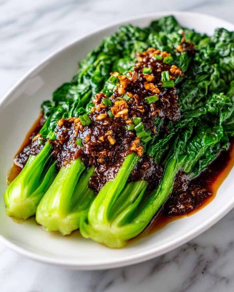 10-min. Easy Chinese Garlic Yu Choy Recipe