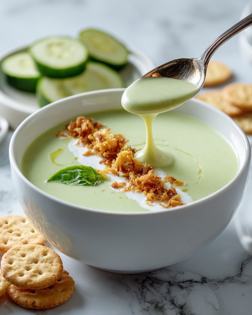 Cucumber Gazpacho with Avocado, Ginger, and Basil Recipe
