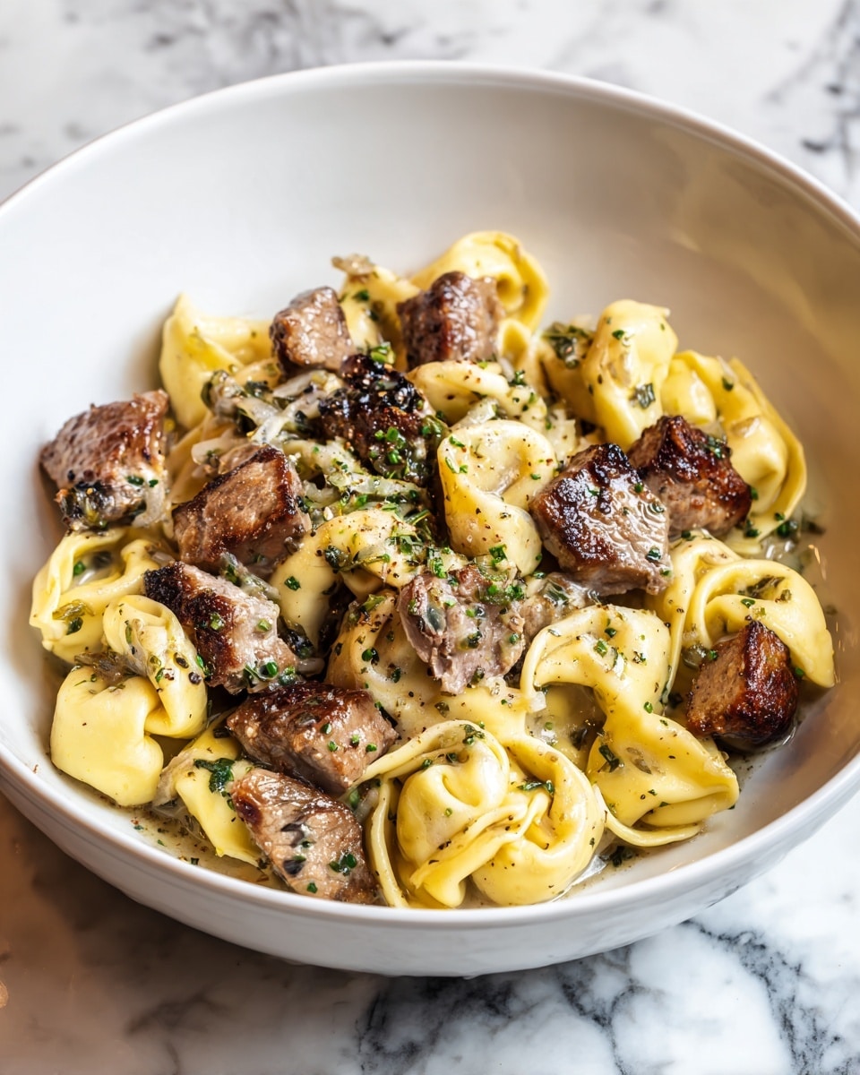 One-Pan Cowboy Butter Tortellini Steak Bites Recipe