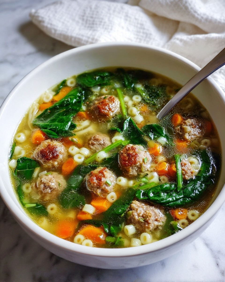 Healthy Italian Wedding Soup With Turkey Meatballs Recipe