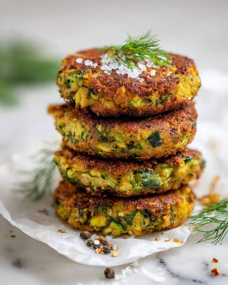 Vegan Zucchini Fritters with Fresh Herbs and Vegan Feta Recipe