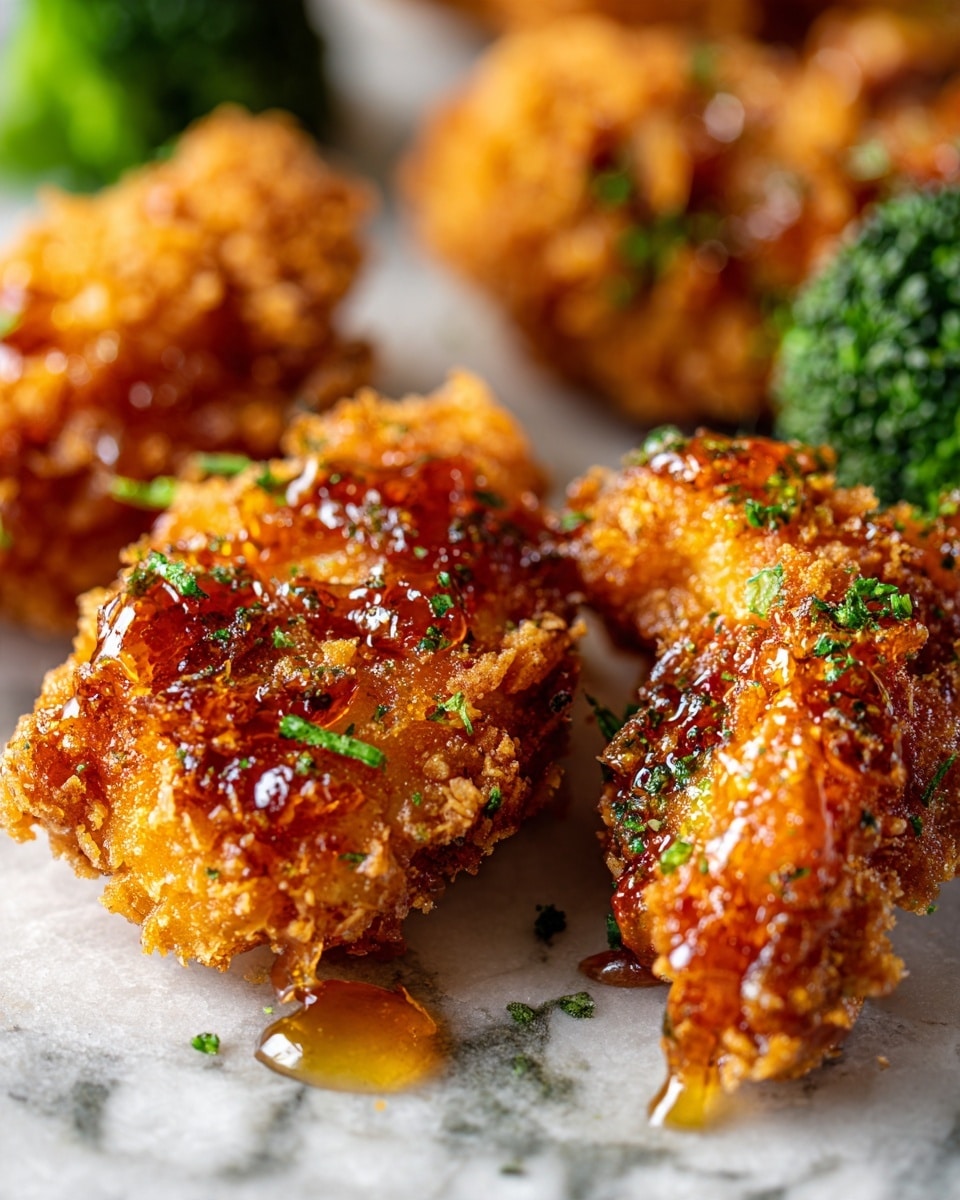 Oven Fried Chicken with Honey Garlic Sauce Recipe
